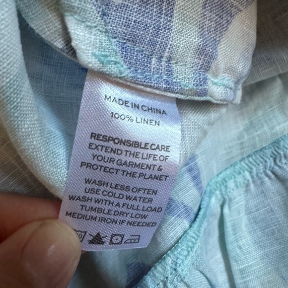 Hill House Elizabeth Nap Dress in Linen Ocean Kaleidoscope - Picture 4 of 4